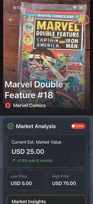 Marvel Comics Marvel Double Feature #18 (1976) Captain America Iron Man Bronze  