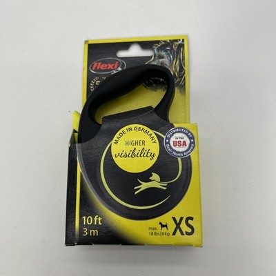 GERMANY MADE Flexi 10-FT 3m RETRACTABLE DOG LEASH CORD XS Extra Small 8kg/18lbs