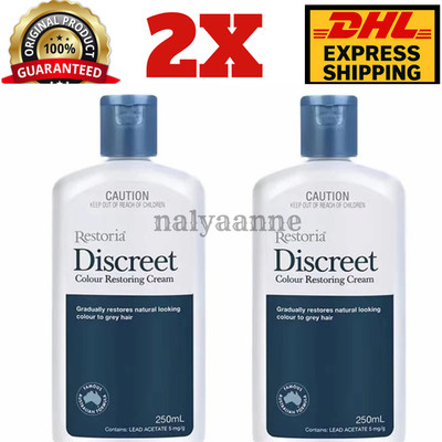 2X Restoria Discreet Hair Cream Gradual Color Restorer for Grey / Gray Hair