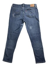 Levis 711 Skinny Jeans Womens 31 Blue Stretch Denim Mid Rise Slim Fit Logo Patch