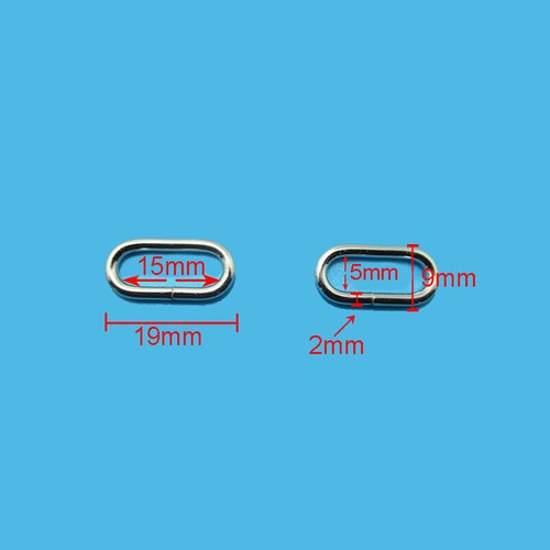 Metal Oval Loop Ring Buckles for Bag Handbag Webbing 15 20 25 32 38 50 75 100mm - Picture 3 of 11