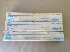 NEW Lot of 3, Genuine Konica Minolta TN319C/M/Y Toner Cartridge