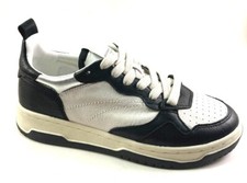 Steve Madden Everlie Black Multi Leather Low-Top Fashion Lace Up Sneaker