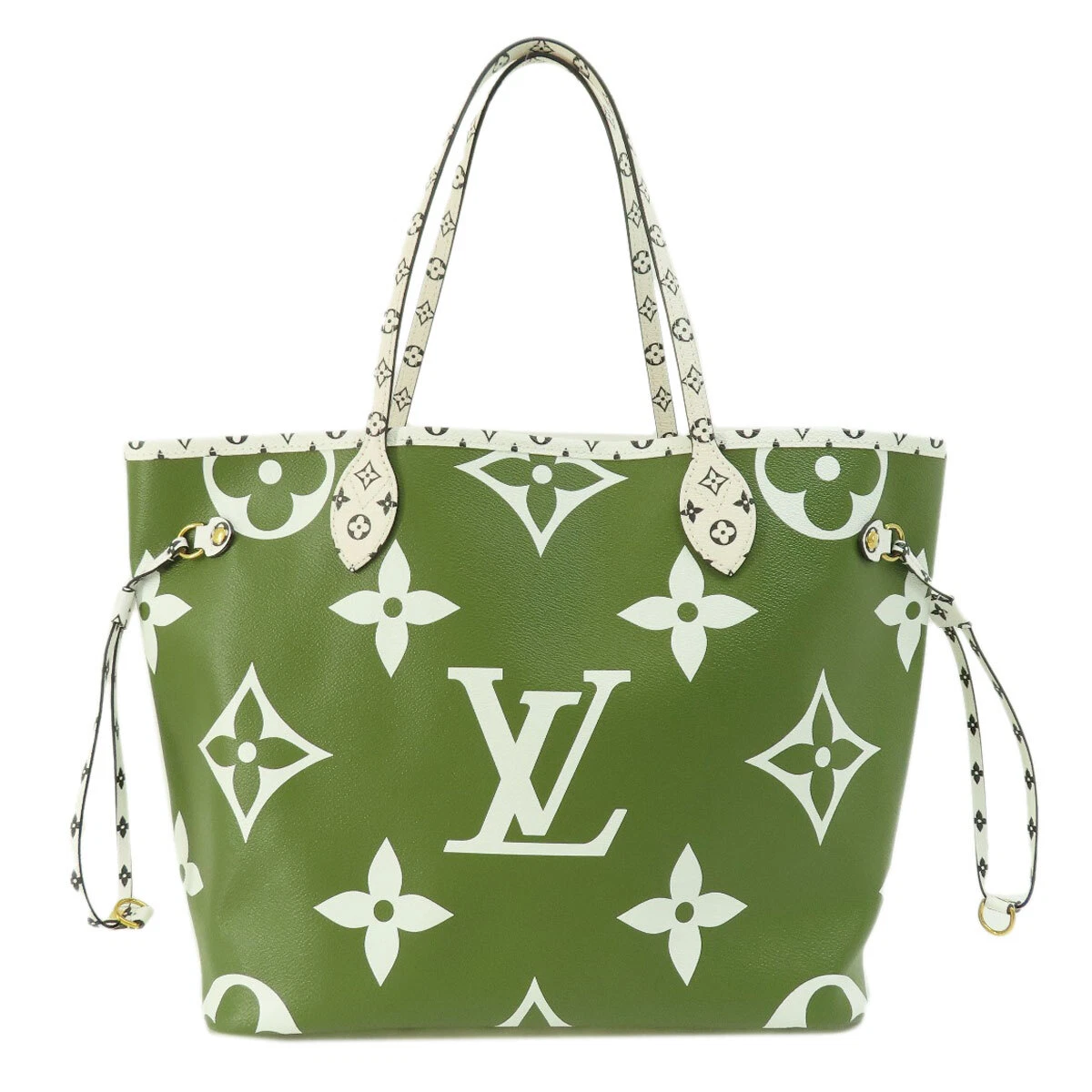 LOUIS VUITTON Neverfull MM Giant Monogram Shoulder Bag Green M44568