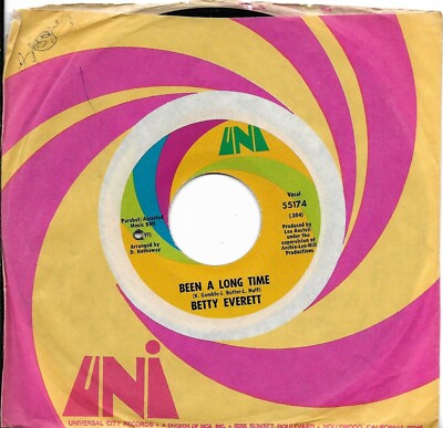 EVERETT, Betty  (Been A Long Time)  UNI 55174 = EXCELLENT VINTAGE record!