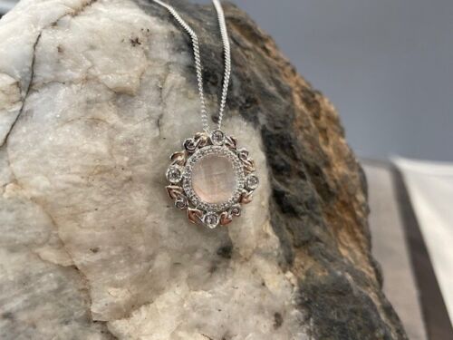 Ciondolo albero della vita Clogau argento e oro rosa Gwynfynydd zirconi raro - Foto 9 di 13