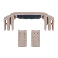 Tan Pelican 1500 push button latches & handle set.