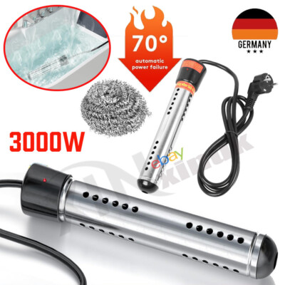 3000W Poolheizung Tauchsieder Elektrischer Warmwasserbereiter EU-Stecker 230V