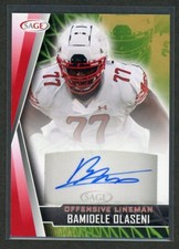 2022 Sage #A-BO Bamidele Olaseni RED PARALLEL ROOKIE RC AUTO