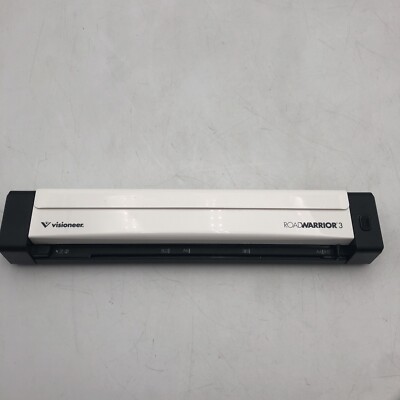 USED Visioneer RoadWarrior 3 Simplex Mobile Document Scanner POWERS ON READ B