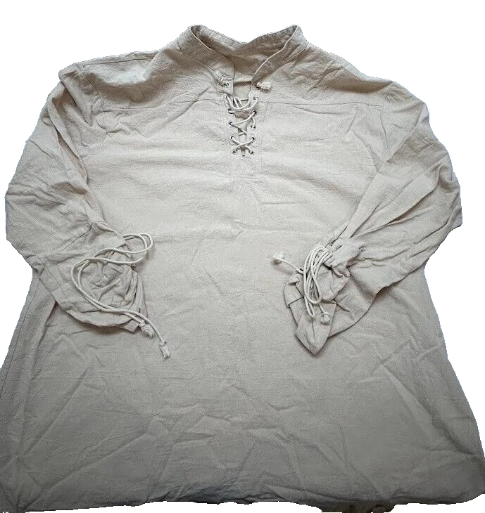 Camisa Medieval Hombres Renacimiento Poeta Escocés Vampiro Prendas para el torso Camisa Pirata Foto 2 de 4