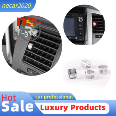 Auto Part Silver Alloy Air Vent Outlet Rod Cover Trim For T@yota T@coma 2006-15
