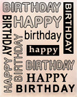 Happy Birthday Plastic Embossing Folders for Card Making Scrapbooking and Other
