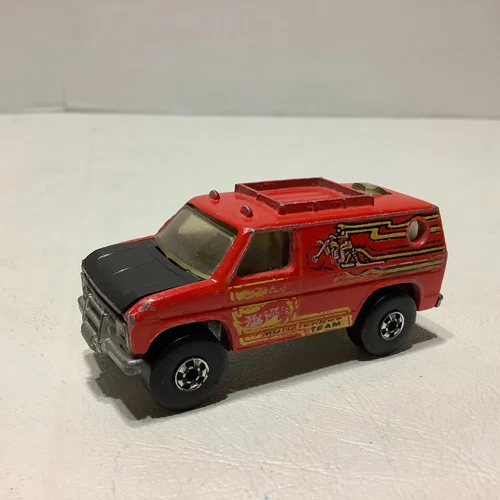 Vintage 1977 Hot Wheels Moto Cross Team Baja Breaker Van Scene Machine Red