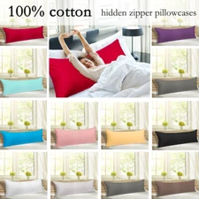 PiccoCasa Pillow Cases Zipper Covers Egyptian Cotton For Hair and Skin