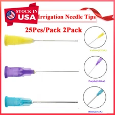 50Pc Dental Endo Irrigation Needle Tips EZE Tip for Syringes Luer Lock 23/27/30g