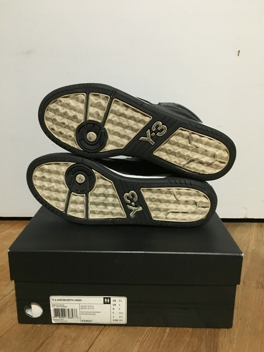 Y-3 Hayworth High Black Leather Yohji Yamamoto x Adidas Men Y-3 Hayworth High Black Leather Yohji Yamamoto x Adidas Men