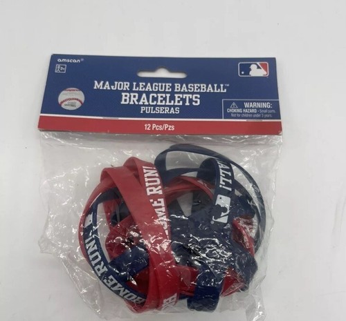 MAJOR LEAGUE BASEBALL~Play Ball~MLB Collection ⚾️ Party Silicone Bracelets 12pcs - Picture 1 of 5