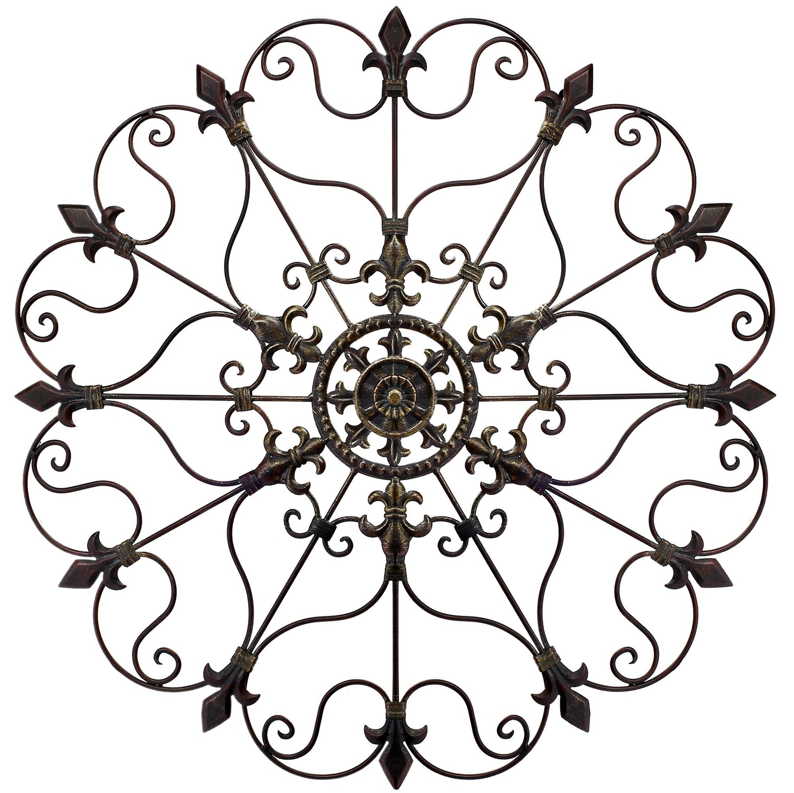 Metal Solid Mounted Medallion Hand-painted Wall Decor 30