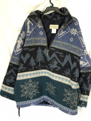 ll bean classic ragg wool sweater anorak