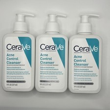 CeraVe Acne Control Cleanser for Blackheads Breakouts 8oz Exp 7/25 2 Pack