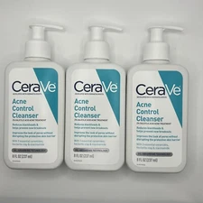 CeraVe Acne Control Cleanser for Blackheads Breakouts 8oz Exp 7/25 2 Pack