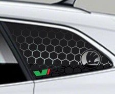 2x Stickers nid D'abeille Skoda ENYAQ RS WIRS  2020-2024 Vitres Arrière 