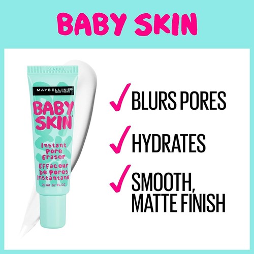 Maybelline Baby Skin Instant Pore Eraser Primer, klar, 2 Stück - Bild 4 von 11