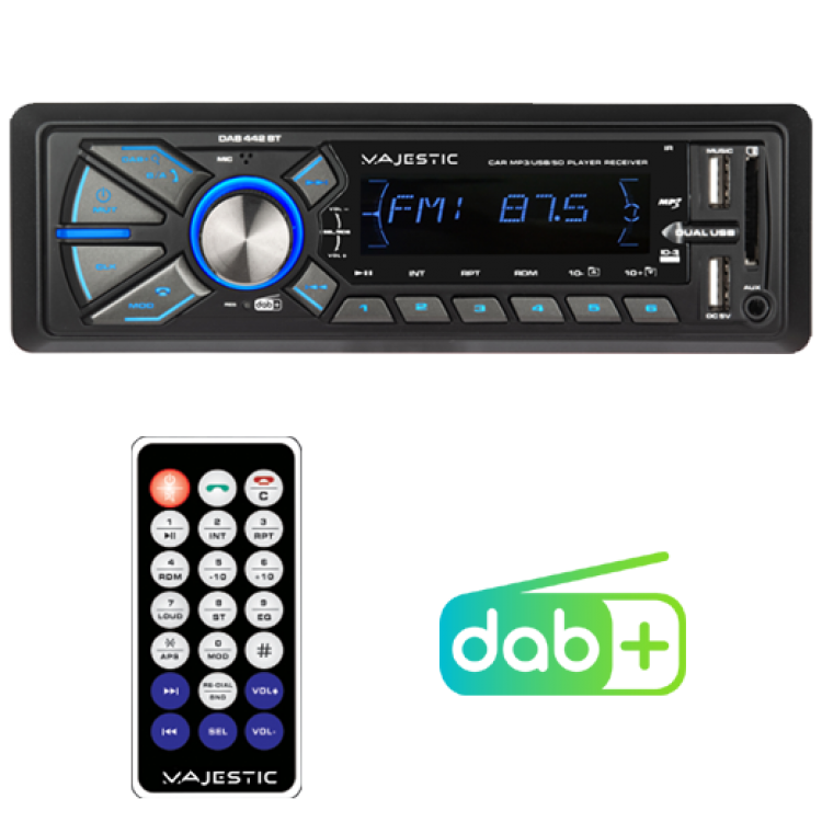 Autoradio Rds fm/dab DAB442BT Majestic