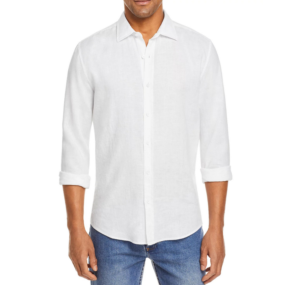 Льняная рубашка стандартного покроя в мужском магазине 4D 1217-