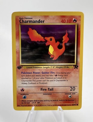 Charmander 2000 Pokemon WOTC - 1st Edition - Team Rocket - 50/82 - NM (E148)