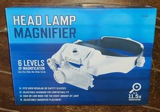 Head Lamp Magnifier with 6 Levels of Magnification Adjustable Headband  58788