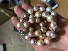 Real Natural 12-14mm Multicolor South Sea Baroque Edison Pearl Necklace 18''