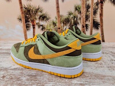 Nike Dunk Low Dusty Olive Pro Gold Shoes Sneakers DH5360-300 Men's