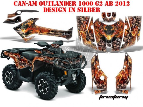 KIT DE DECORACIÓN DE CARRERAS AMR ATV CAN-AM OUTLANDER STD & XMR/MAX KIT GRÁFICO FIRESTORM B - Imagen 2 de 12