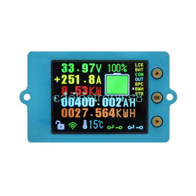 Wireless Battery Monitor Meter DC120V 100A VOLT AMP AH SOC Remaining Capacity