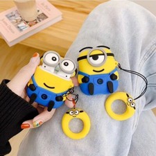 For Airpods 1 2 3 4 Pro Case Cute minions Cartoon Silicone Earphone Case