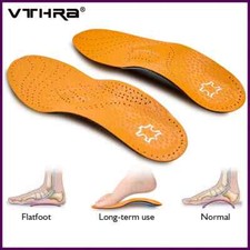 New Leather Orthotic Insole Flat Feet High Arch Support Orthopedic Shoes Sole