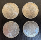 Lot of 4 1878-1893 Morgan Silver Dollars - Uncirculated Mixed Dates