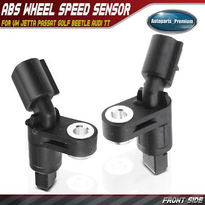 2x Front ABS Wheel Speed Sensor for Volkswagen Jetta Passat Golf Beetle Audi TT