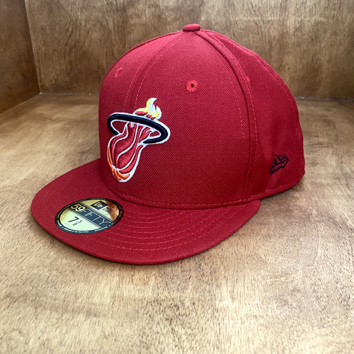 Miami Heat New Era 59FIFTY Red Fitted Hat Hardwood Classics Men's 7 5/8 Cap New - Picture 1 of 14