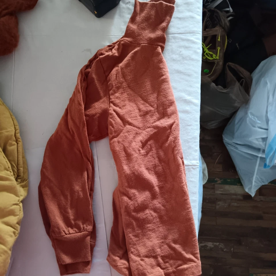 Lillian Vernon 毛茸的狮子立方连身裤颈部毛皮和头饰服装 12-24 个月 — 第 3/4 张图片