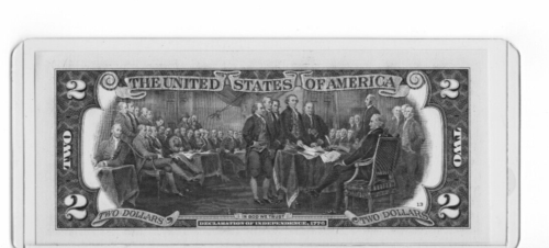 $2 UNCIRCULATED BIRTHDAY NOTE "27031969"; MARCH 27, 1969 - Picture 3 of 3