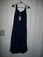 Women's Size M Jersey Fit & Flare Dress NEW by Quince Navy Color