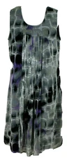 Worthington Womens Dress Size 12 Gray Purple Black Pleated Sleeveless Lined