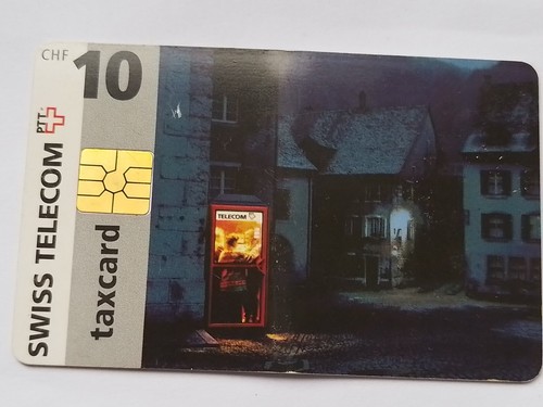 Vintage Retro Phone card Company Swiss Taxcard Telecom chip Swisscom box 5chf - 第 2/3 張圖片
