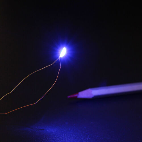 30pcs Pre-wired Micro Litz Wire SMD LED 0603 Blue Light Waterproof Resin Cover - Picture 1 of 6