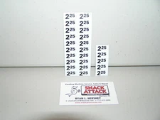 (25) SNACK VENDING MACHINE $2.25 / $2.20 PRICE LABELS - Free Ship!
