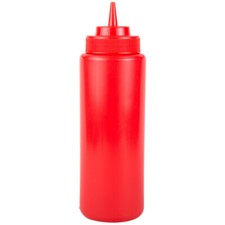 Choice 32 oz. Wide Mouth Squeeze Bottle - 6/Pack select color