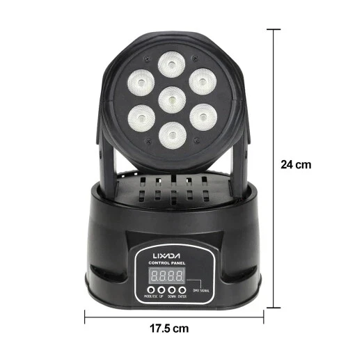 Lixada 70W 4 In 1 RGBW Mini Moving Head LED Stage Light - Image 4 of 4